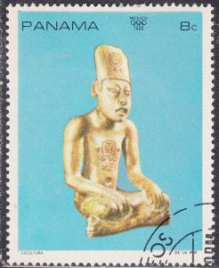 Panama 495f CTO 1968 Mexican Art: Seated Figure