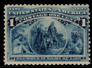 1893 US Scott #- 230 1 Cent Columbian Columbus In Sight of Land Single MNH