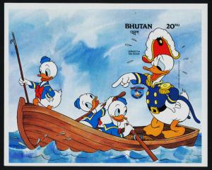 Bhutan 470 Imperf MNH Disney, Donald Duck, Sea Scouts