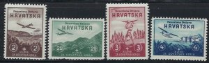 Croatia B7-10 MNH 1942 set; couple short perfs (an1088)