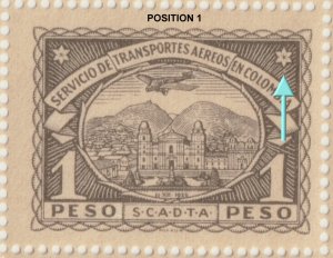 ✔️ COLOMBIA SCADTA 1923 SC. C47 ** MNH FULL SHEET & LISTED PLATEFLAWS  - RARE !
