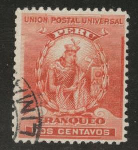 Peru  Scott 144 used 1896-1900 stamp