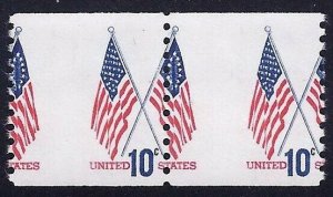 1519 -10c Misperf Error / EFO Flag Pair Mint NH (Stk10)