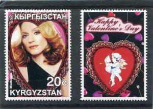 Kyrgyzstan 2001 MADONNA Valentine Day Stamp Perforated Mint (NH)
