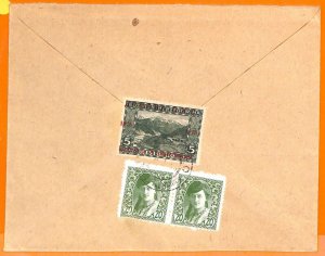 99064 - BOSNIA - POSTAL HISTORY - REGISTERED COVER from TUZLA to PRAGUE 1919-