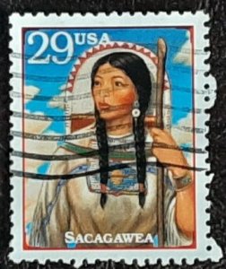 US Scott # 2869s; used 29c Sacagawea from 1994; VF/XF centering; off paper