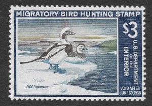 US Scott #RW34 MH Federal Duck Stamp $3 Old Squaw Ducks