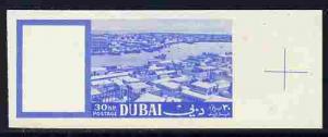 Dubai 1964 View of Dubai 30np imperf marginal proof singl...