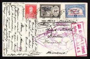 ARGENTINA — GRAF ZEPPELIN 1930 1ST PAN-AMERICA FLIGHT CARD, DISPATCH TO GERMANY