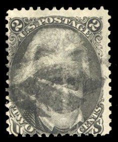 United States, 1861-66 #73 Cat$70, 1861 2c black, used
