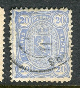 FINLAND; 1875-81 classic Helsingfors print issue used Shade of 20p.