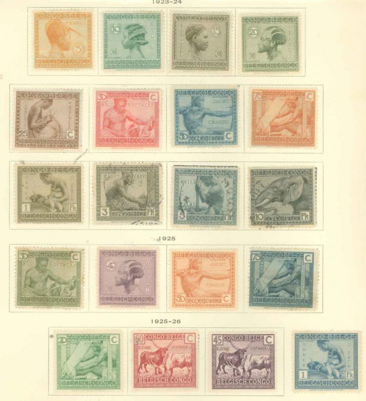 Belgian Congo 88-114 Mint F-VF H (98,106-111, 114 are used)