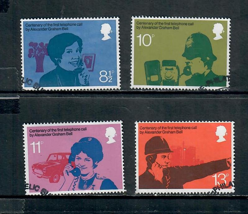 G.B 1976 COMMEMORATIVES  SET  FIRST TELEPHONE CALL USED  h 120121
