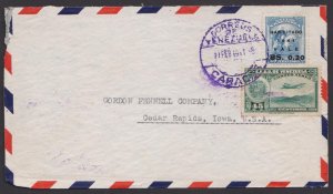 VENEZUELA - 1941 AIR MAIL ENVELOPE TO USA WITH STAMPS