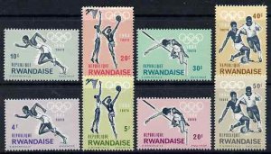 RWANDA - 1964 - Tokyo Olympics - Perf 8v Set - Mint Never Hinged