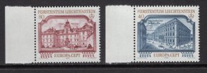 Liechtenstein  #636-637  MNH 1978 Europa Palace Vienna Feldsberg castle