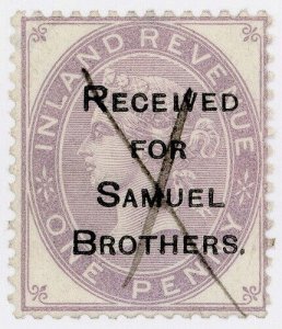 (I.B) QV Commercial Overprint : Samuel Brothers