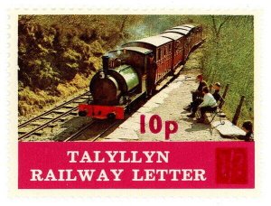 (I.B) Talyllyn Railway : Letter Stamp 10p on 1/7d OP