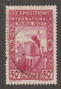 Algeria, stamp, Scott#110,  used, hinged,  50c,