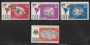 Cuba 753-756 1962 Latin American University Games set MNH