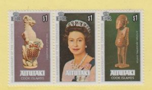 Aitutaki Scott #166a-166b-166c Stamps - Mint NH Strip