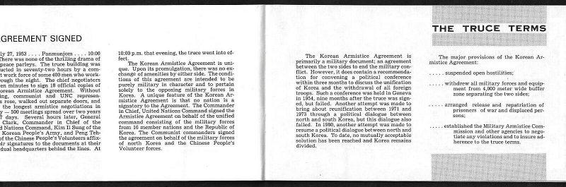 KOREA 1983 UN COMMAND MILITARY ARMISTICE COMMISSION A 28 PAGE BOOKLET SHOWING TH