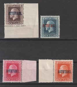 COOK/AITUTAKI 1917/18 SG 15/18 MNH Cat £21