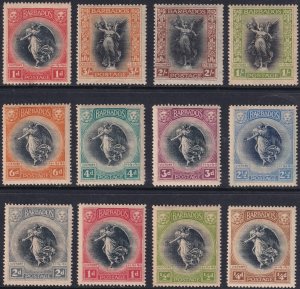 Sc# 140 / 151 Barbados 1920 Victory complete set MLMH CV $183.35