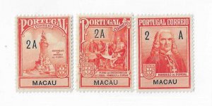 Macau Sc #RA1-3 set of 3 LH VF