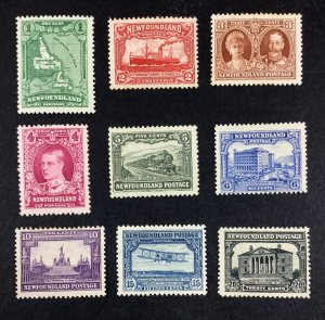 MOMEN: NEWFOUNDLAND SG #179-187 1929 MINT OG LH £110 LOT #68032*