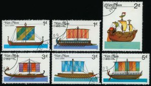 VIETNAM, Democratic Republic Sc 1686-91 USED - 1986 - Sail & Oar-Powered Ships