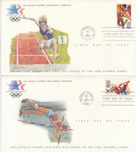 ​  USA - 1984 Olympic games , FDC The long jump and the pole vault (1325)