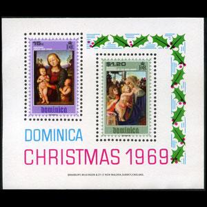 DOMINICA 1969 - Scott# 290a S/S Christmas LH