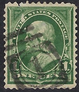 United States #279 1¢ Benjamin Franklin (1898). Green. Used.