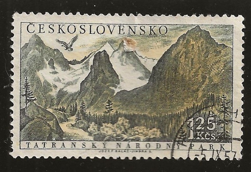 CZECHOSLOVAKIA #822 USED 1.25k 1957