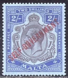 MALTA #82 Mint LH - 1922 2sh Ultra & Violet