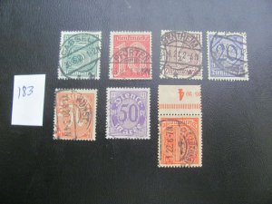 Germany 1920 USED MI. 16-22 OFFICIAL  SET  VF/XF 18 EUROS (183)