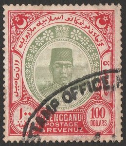 MALAYA - Trengganu 1921 Sultan $100. normal cat £15,000. Very rare.