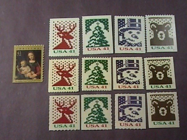 U.S.# 4206-4218-MINT/NEVER HINGED--CHRISTMAS-13 STAMP RUN / SINGLES-2007