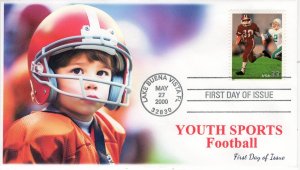 AO-3399-3402, 2000, Complete Set (4Covers), Youth Sports, First Day Covers, Stan