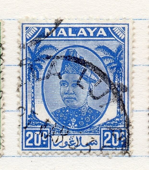 Malaya 1949 Selangor Early Issue Fine Used 20c. 206993