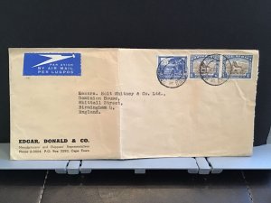 South Africa 1948 Edgar Donald &  Co  Air Mail to England  stamps cover R31453