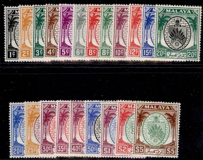 MALAYSIA - Negri Sembilan GVI SG42-62, complete set, M MINT. Cat £130.