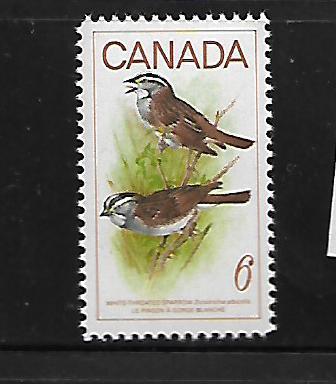 CANADA, 496, MNH, WHITE THROATED SPARROWS