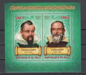 Mali, 2011 Cinderella issue. Galileo & Kepler sheet