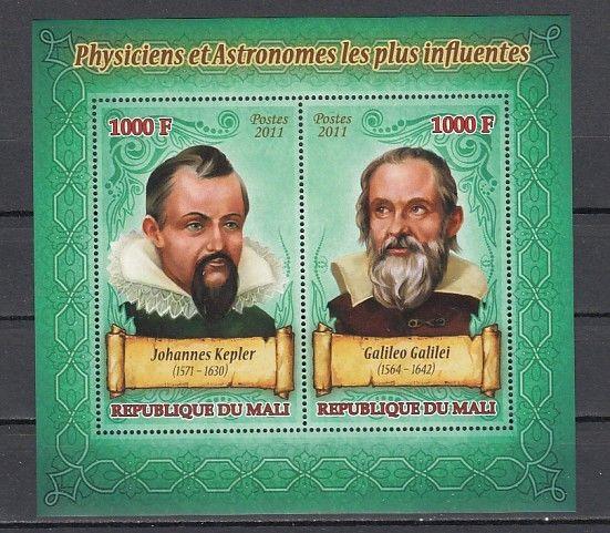 Mali, 2011 Cinderella issue. Galileo & Kepler sheet