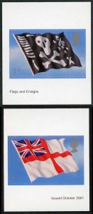 SG2208/09 2001 Flags and Ensigns Self Adhesives (2v) U/M