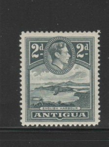ANTIGUA #87  1938  2p KING GEORGE VI & ENGLISH HARBOR  MINT VF LH  O.G