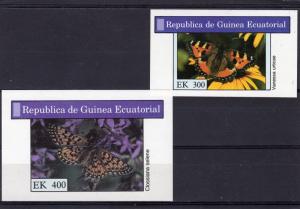 Equatorial Guinea 1976 Butterflies 2 S/S Imperforated MNH VF