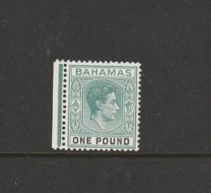 Bahamas 1938/52 £1 Blue Green & Black UM/MNH Marginal SG 157a 